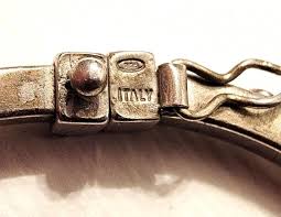 Stamped 925 ITALY Sterling Silver Polished Clear Rhinestones ...