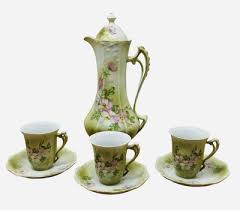 Vintage Nippon Tea Chocolate Pot Pinks Green Lot Set Of 8 ...