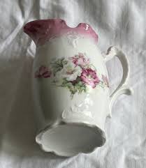 Small Pitcher - Large Creamer, Hand Painted Ceramic Pink ...