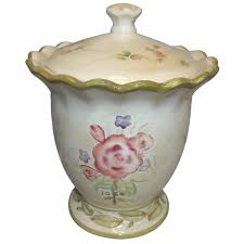 Cookie Jar & Lid Cheri's Roses by 222 Fifth. For Sale at ...