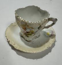 Vintage Victorian Miniature Porcelain Square Floral Tea Cup ...