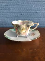 R.S. Prussia Tea Cup and Saucer With Red Mark Signature ...