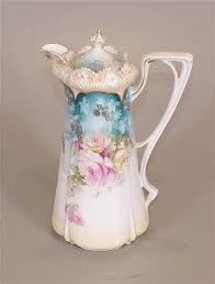 Lot - UNMARKED R.S. PRUSSIA CHOCOLATE POT, 10"