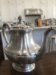 Vntg 1930s R.WALLACE Teapot Coffee Pot Silver Soldered 48oz ...