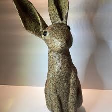 Paper Mache Rabbit - Large Rabbit Sculpture, Paper Mache Animal, Animal Sculpture - Etsy