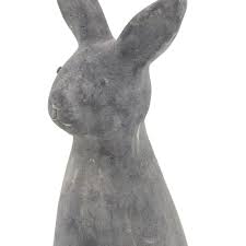 Grayson Lane 18-in H x 5-in W Gray Rabbit Garden Statue 94822 at Lowes.com