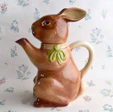 Charming Vintage Tony Wood Staffordshire Bob Tail Bunny Teapot - Etsy India