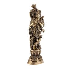Amazon.com: Liv Brass Radha Krishna Statue for Home Decor ...