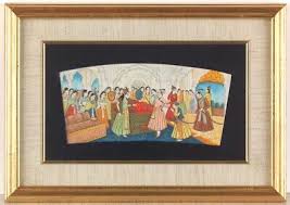 Exceptionally well minute hand painted miniature, Shah Akbar ...