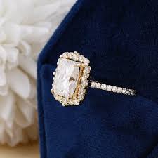 Vintage Halo Pave Radiant Cut Engagement Ring, 3.2ct ...