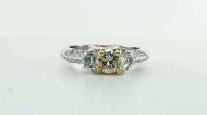 Natural Diamond Ring Round Half Moon Engagement Wedding ...