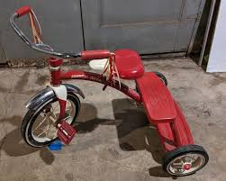 Vintage Retro Radio Flyer Red Tricycle Spoke Wheels Steel ...