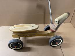 Vintage Radio Flyer Tricycle Maple Wood 4 Wheel Scooter ...