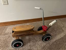 Vintage Radio Flyer Wood Toddler Scooter Ride On Toy ...