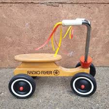 Vintage Radio Flyer Wooden Scooter Wagon Ride on Cart ...