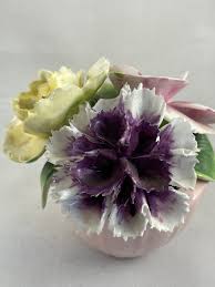 Royal Staffordshire Floral Figurine Hand Painted Bone China ...