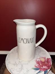 Rae Dunn Lemonade Ivory/White Pitcher Summer-New | eBay
