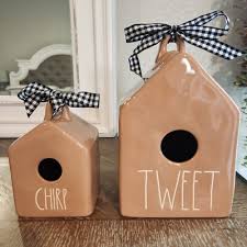 NEW Rae Dunn Birdhouses Two Tweet and Chirp | eBay