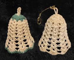 12 Handmade Crocheted Christmas Bell Ornaments. Assorted ...