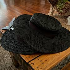 Universal Thread | Accessories | Black Woven Beach Hats ...