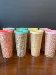 Vintage 1970's Raffiaware Thermo Tumblers, Set of Eight - Etsy