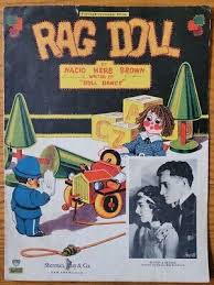 1928 Rag Doll Sheet Music-Cover of Doll Driving Car by Toys-Nacio Herb Brown | eBay