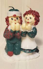 Vintage Raggedy Ann and Andy Praying Christmas Candle | eBay