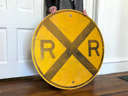 Huge Old Metal Railroad Sign - Etsy