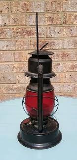 Antique Shapleigh Hardware Co Tubular Norliegh Diamond Kerosene Lantern Red | eBay