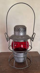 Antique Vintage - ARMSPEAR 1925 - Railroad Lantern RED Globe | eBay