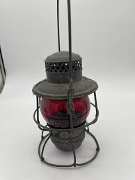 Vintage Pennsylvania Railroad Lantern Stamped PRR, Red Globe | eBay