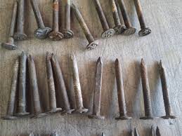 Lot of 62 Antique Old Vintage Railroad Pole Date Numbered Nails Spikes | eBay