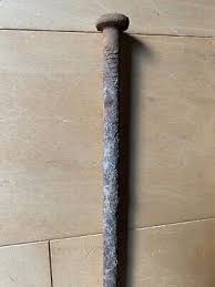 Lot of 7 Antique Rusty Nails 12" long 3/4" Round | eBay