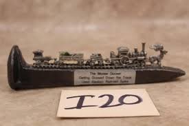 I20 VINTAGE Peterson Pewter MOOSE GOOSER TRAIN Original Alaskan Railroad Spike | eBay