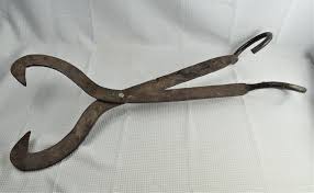 Extra Large Antique 1940s Logging Tongs Forged Iron 30" Long Heavy Duty Industrial Rustic Vintage Primitive Ice Tongs Great Working Order - Etsy