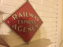 New Aluminum 12 x 12 Railway Express Agency Sign Antiqued | eBay