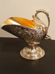 RAIMOND Vintage Ornate Floral 1 Cup SILVERPLATED GRAVY BOAT ...