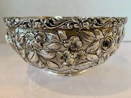 Antique Sterling Silver Repoussé Bowl at 1stDibs | repousse bowl