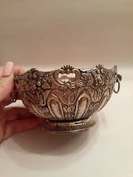 Leonard Italy Silverplate Bowl With 2 Ring Handles, candy/nut dish | eBay