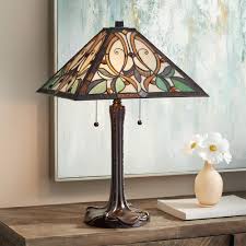 Tiffany Victorian Art Glass Tiffany-Style Table Lamp - 25" x ...