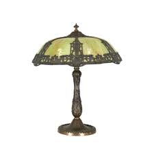 Antique RAINAUD Slag Glass Lamp | Grandview Mercantile