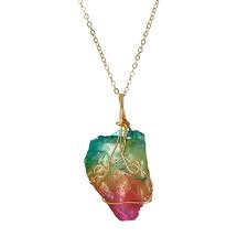 Rainbow Aura Quartz Crystal Necklace – MindfulSouls