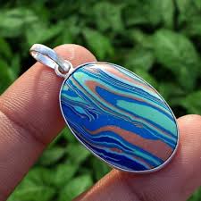 Sale Rainbow Calsilica Gemstone 1PCS Pendant 925 Silver ...