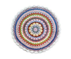 Crochet chair pad, seat cover, bar stool cover, mandala ...