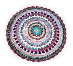 Mandala round rug, crochet placemat, home decor round doily ...