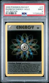Pokemon Rainbow Energy 17/82 Holo Rare 1st Edition Team ...