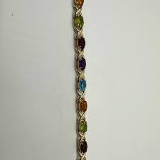 Beautiful Multi-colored Topaz Bracelet 14K Yellow Solid Gold ...