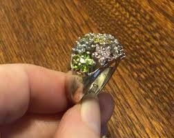 Sterling Vintage Multi Gem Stone Flower Ring Size 7 - Etsy