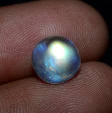 White Rainbow Round Shape Fire Moonstone Cabochon Handmade ...