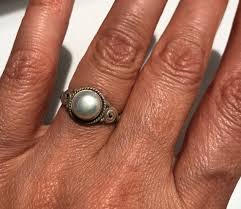 Pearl Ring, Size 7.5 Sterling Silver Ring, Fresh Water Pearl Ring , Silver Jewellery - Etsy Canada